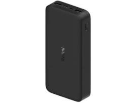 Powerbank XIAOMI Redmi  (20000 mAh - 2 USB - MicroUSB - USB-C - Preto)