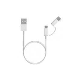 Cabo  Mi Charging 2 em 1 Micro USB para Type-C 1m Branco