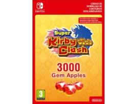 Cartão Nintendo Switch Super Kirby Clash - 3000 Gem Apples (Formato Digital)