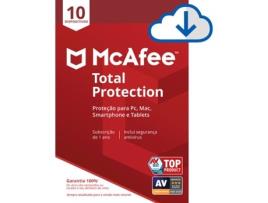 Software MCAFEE Total Protection (10 Dispositivos - 1 ano - PC, Mac, Smartphone e Tablet - Formato Digital)