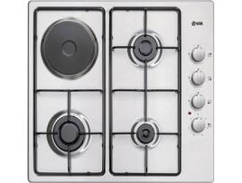 Placa de Gás e Disco VOX EBG 310GIX (Elétrica e Gás BP - 58 cm - Inox)