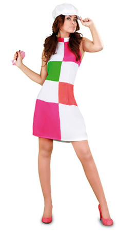 Fato de rapariga dos Anos 60 para adulta