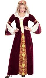 Fato de Rainha Medieval Amélia para senhora