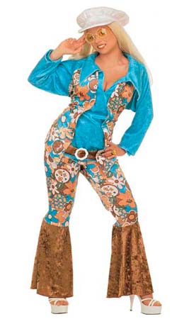 Fato XXL de Hippie Azul Turquesa para senhora