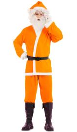 Fato de Pai Natal Laranja Eco para adulto