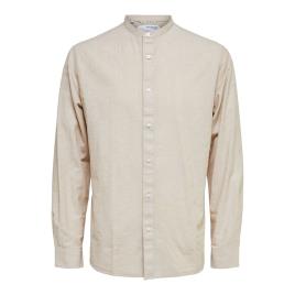 Selected Camisa De Manga Longa Regular New Linen China M Incense