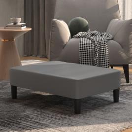 vidaXL Apoio de pés 78x56x32 cm couro artificial cinzento
