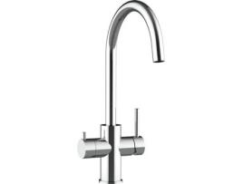 Torneira de cozinha VIZIO 5 Vias Tubo Giratória 360° Aço polido (Aço)