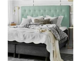 Cabeceira de Cama DECORQUALITY Paris (Verde - Tecido Antinódoas - 200 x 70 cm)