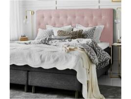 Cabeceira de Cama DECORQUALITY Paris (Rosa - Tecido Antinódoas - 165 x 70 cm)
