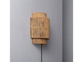 Aplique de Parede ILUZZIA Kirito (Bege - Ratán - 23x13x30 cm)