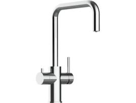 Torneira de cozinha VIZIO 5 Vias Tubo Giratória 360° Aço polido (Aço)