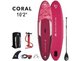 Prancha de Stand Up Paddle AQUA MARINA Coral Rosa (310x78x12 cm)