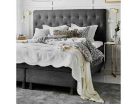 Cabeceira de Cama DECORQUALITY Paris (Cinzento - Tecido Antinódoas - 200 x 70 cm)