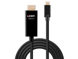 Lindy 43292 Adaptador de Cabo de Vídeo 2 M Usb Type-C Hdmi Type a Standard Preto