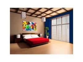 Dekoarte Quadros Modernos Impresso em Tela Abstrato de Kandinsky 120x80cm