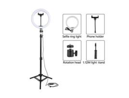 Ring Light com Tripé Dia^Metro 26 Cm Usb com Comando Tripe´ 2.10M