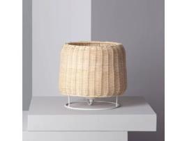 Candeeiro de Mesa ILUZZIA Gondia (Bege - Vime - 20x23 cm)