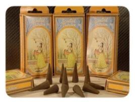 Radhe Shyam Incenso De Jardim Perfumado Natural Cone