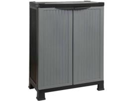 Armário para Jardim GH91 GARDEN HOUSE GARAGE 91 1 Prateleira (Cinzento e Preto - Resina - 39x68x92 cm)
