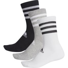 Adidas Meias 3 Stripes Cushioned Crew 3 Pares EU 34-36 Grey
