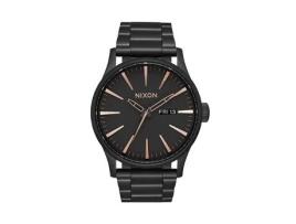 Relogio Nixon Sentry Ss All Black / Rose Gold