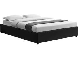 Estrutura de Cama CONCEPT U Kennington (Preto - Dimensões do Colchão: 213x173x35 cm)