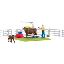 Schleich Figura Lavagem Vaca Feliz Farm World One Size Multicolour
