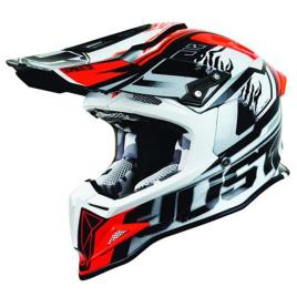 Just1 Capacete Motocross J12 Dominator XS White / Red