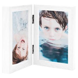 vidaXL Moldura com duas dobras 2x(21x29,7 cm) branco