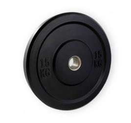 Disco olímpico Bumper fitnessdigital preto - 15kg