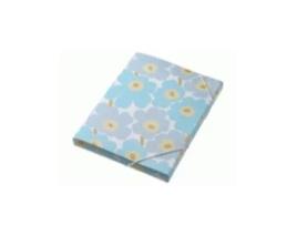 Pasta Arquivo Plástico Marimekko 315x260 mm 4 Argolas R 47 mm L53 mm Azul 1 Unidade