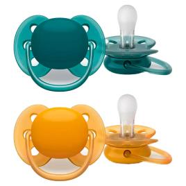 Philips Avent Chupetas Ultra Soft X2 6-18 Months Multicolor