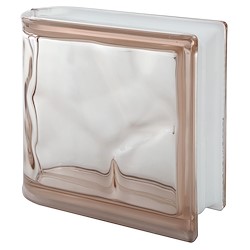 Bloco de vidro terminal linear PEGASUS ONDULADO ROSA