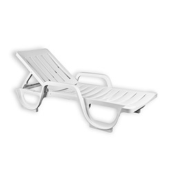 Espreguiçadeira de resina MALIBU BRANCO