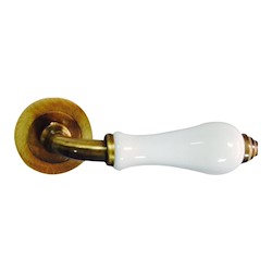 Puxador de porta roseta LATÃO BRONZE