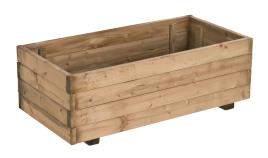 Floreira de madeira RETANGULAR 80X40X28CM