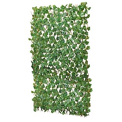 Painel decorativo EXTENSÍVEL DE RATTAN VERDE COM FOLHAS 1X2M