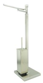 Piaçaba com porta-rolos SONIA INOX ESCOVADO