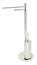 Piaçaba com porta-rolos MARA INOX POLIDO