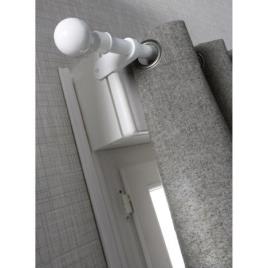 Kit 2 suportes de varão D25CM BRANCO ACETINADO