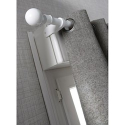 Kit 2 suportes de varão D25CM BRANCO ACETINADO