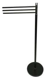 Toalheiro de pé MARA INOX PRETO