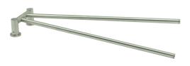 Toalheiro duplo giratório  BEJA 35 CM INOX ESCOVADO