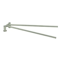 Toalheiro duplo giratório  BEJA 35 CM INOX ESCOVADO