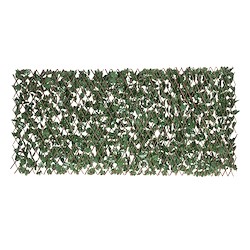 Painel decorativo EXTENSÍVEL DE RATTAN VERDE COM FOLHAS 1X3M