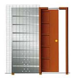 Cassete para porta de correr PAREDE REBOCO 80CM