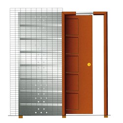 Cassete para porta de correr PAREDE REBOCO 80CM