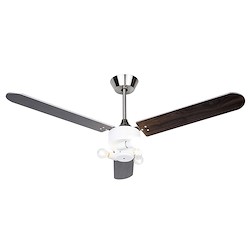 Ventoinha 3 lâminas BANII D132CM 55W COM COMANDO BRANCO