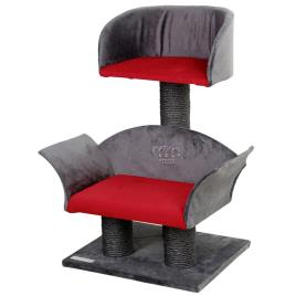 Kerbl 415642 Cat Tree 'Lounge Deluxe' Grey and Red 81548